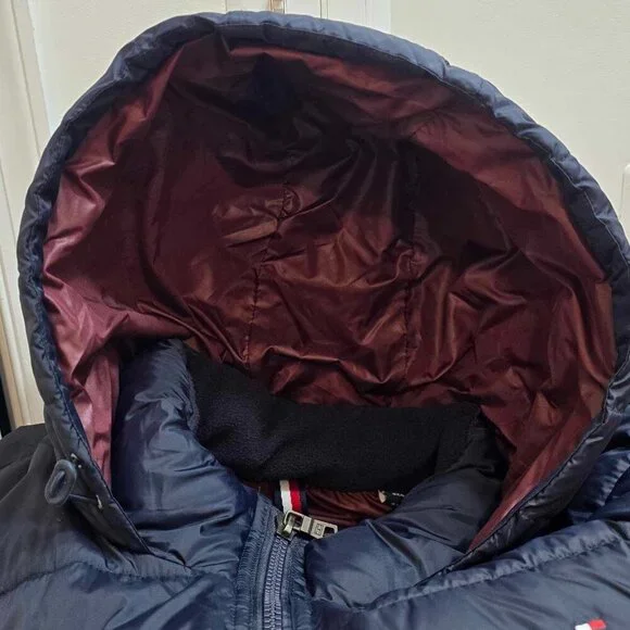 Tommy Hilfiger Men's Warm Hooded Puffer Jacket Water & Wind Resistant Navy - Picture 9 of 12